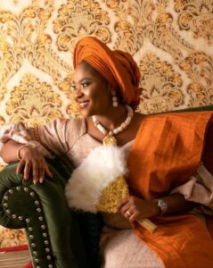 “Queen Of Queens” Kehinde Olorunyomi Melts Hearts In Yoruba Traditional Regalia