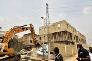 Lagos State Govt Demolishes Some Properties In Banana Island Over Non-compliance To State Building Laws
