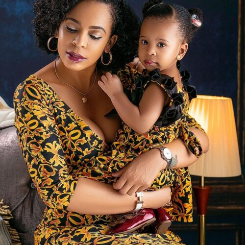Mother-Daughter Goals! TBoss And Daughter Sizzle In Matching Outfits