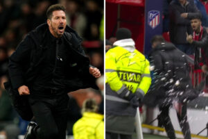 Man Utd Faces Heavy Fine After Diego Simeone Was Hit With Missiles Following Atletico Madrid’s Defeat
