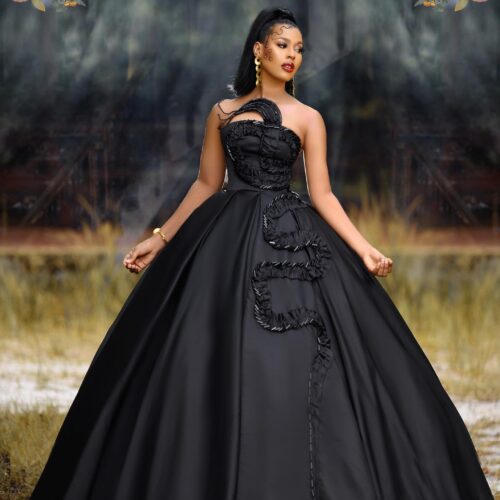 BB Naija Nini Dazzles In Black Off-shoulder Maxi Dress For Her Birthday